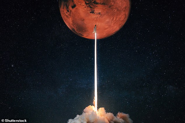 Die NASA geht davon aus, dass es etwa 500 Tage dauern wird, bis Menschen den Roten Planeten erreichen, aber kanadische Ingenieure sagen, dass ein laserbasiertes System diese Reise auf nur 45 Tage verkürzen könnte.  Künstlerischer Eindruck