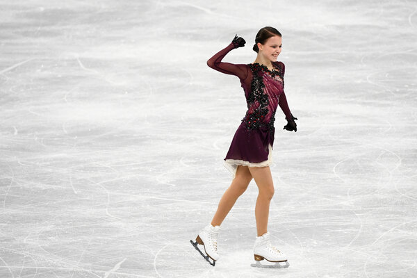 Anna Shcherbakova of Russia performing in the free skate.