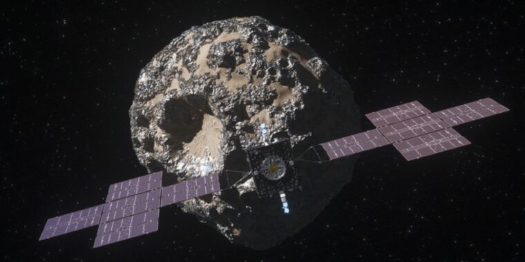 Ars besichtigt den Reinraum der den Asteroiden umkreisenden Raumsonde Psyche am JPL