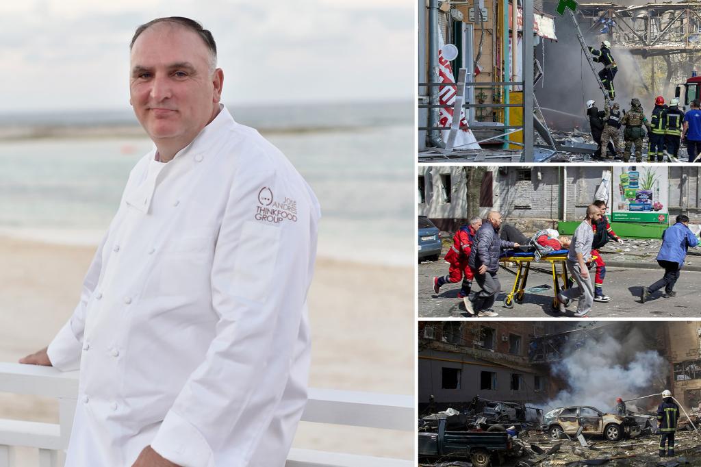 Eine Rakete trifft die humanitäre Küche von Jose Andres in der Ukraine