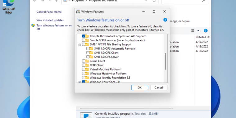 Microsoft tritt in die „letzte Phase“ ein, um die SMB1-Dateifreigabe in Windows 11 zu deaktivieren