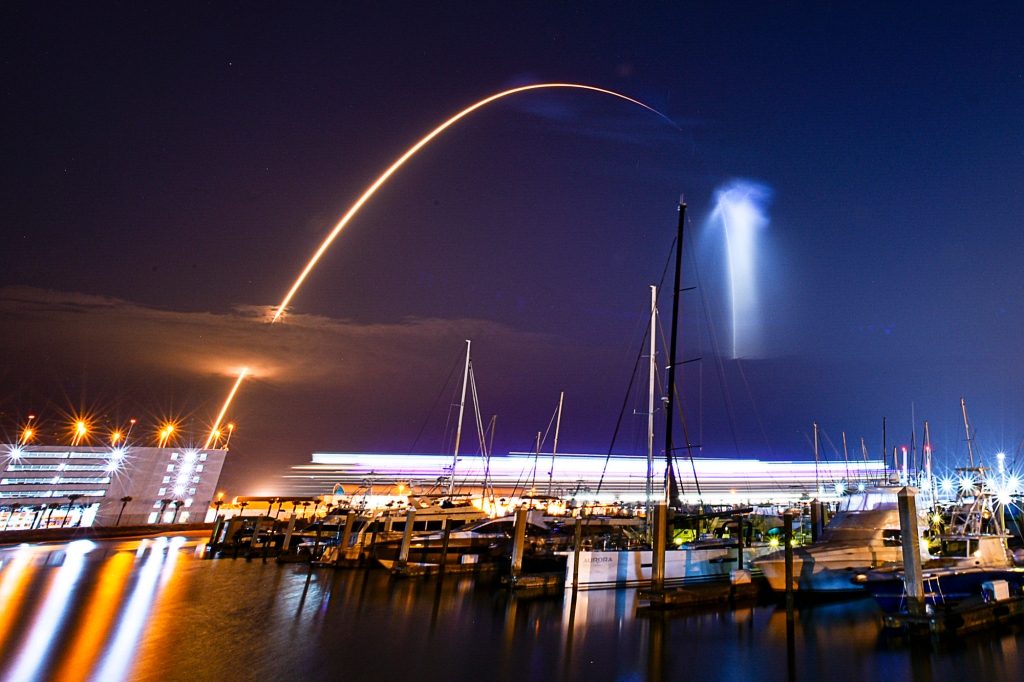 Ein SpaceX Falcon 9 von Pad 39A im Kennedy Space Center in Florida am Freitag, den 6. Mai 2022.