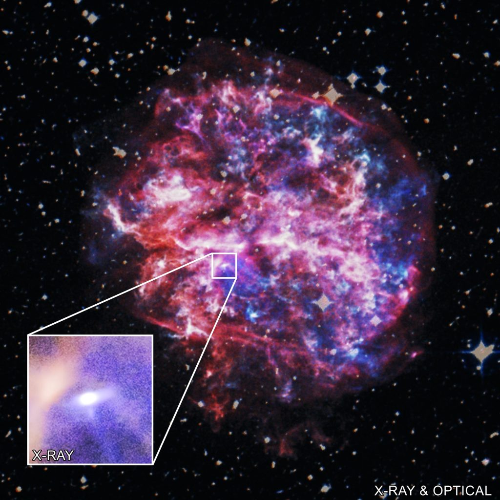 Chandra von der NASA fängt Pulsar in einer Röntgen-Radarfalle ein