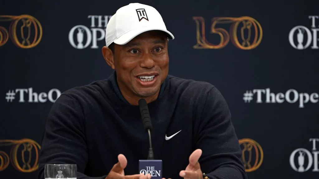Tiger Woods verurteilt Greg Norman, Leaf Golf bei den British Open