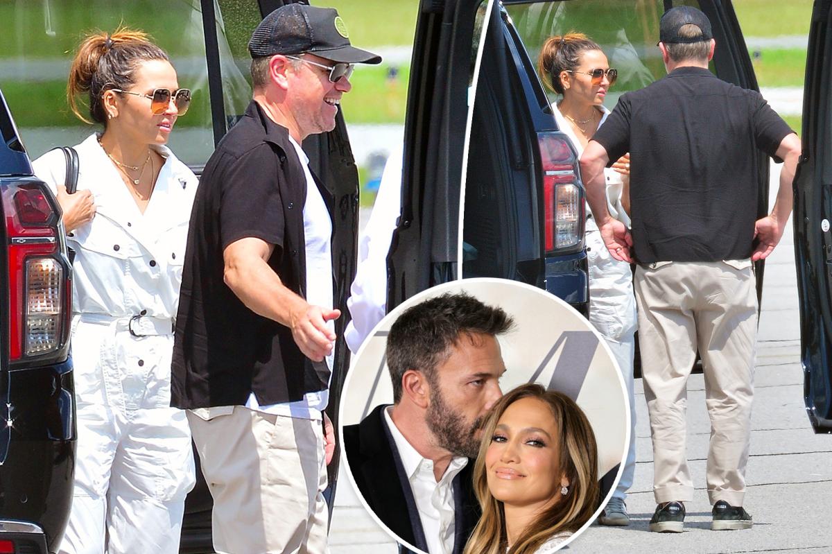 Photo of Matt Damon landet in Georgia für die Hochzeit von Ben Affleck, Jennifer Lopez