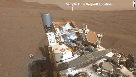 Der Rover erkundete eine potenzielle Abwurfstelle für seine versteckten Proben.