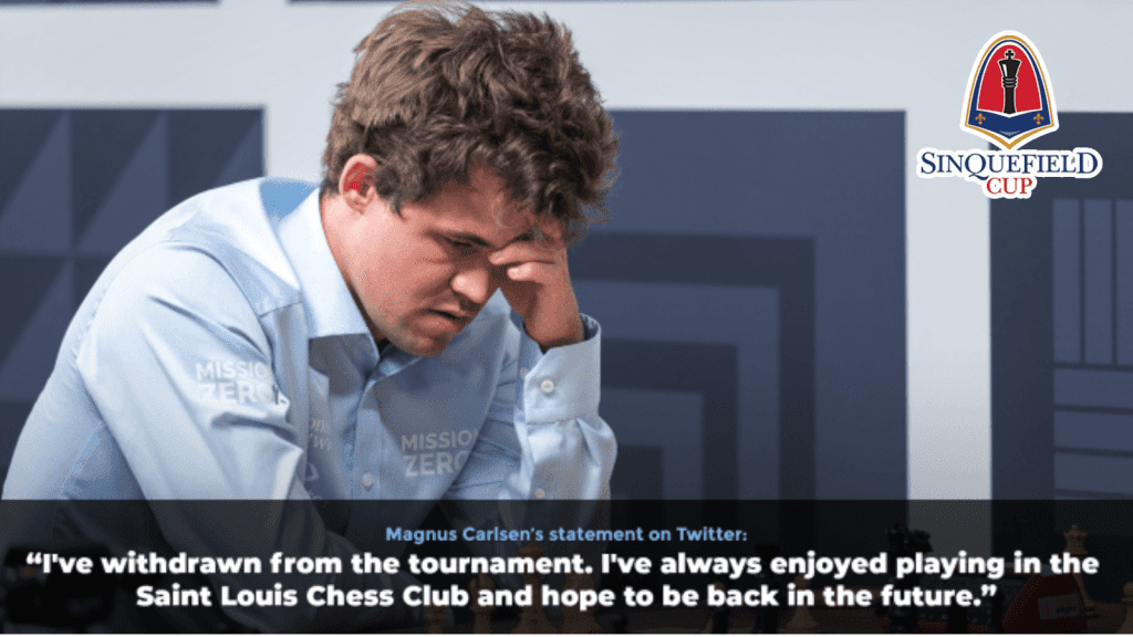 Magnus Carlsen zieht sich vom Sinkfield Cup zurück