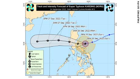 Super Typhoon Nuro Prediction Track. 