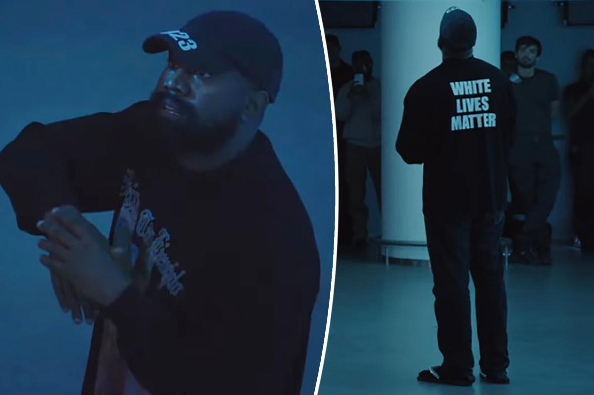 Photo of Kanye West trägt bei der Yeezy Show ein White-Lives-Matter-Shirt