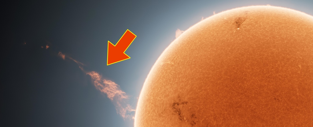 Photo of Ein eindringliches Bild fängt eine Millionen Meilen lange Wolke der Sonne ein: ScienceAlert