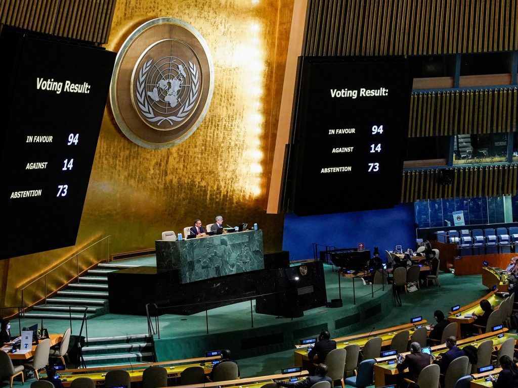 Die Vereinten Nationen fordern Russland zur Zahlung von Entschädigungen auf.  Wie haben die Länder abgestimmt?  |  Nachrichten über den Krieg zwischen Russland und der Ukraine